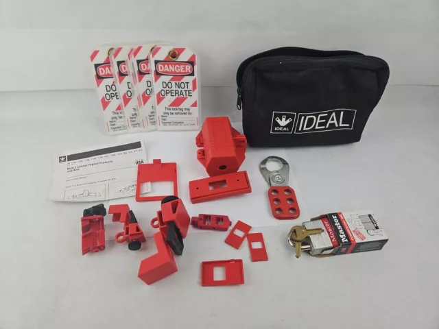 Lot Ideal, Master Lock Electrical Lockout kit with bag, Business Tag Out