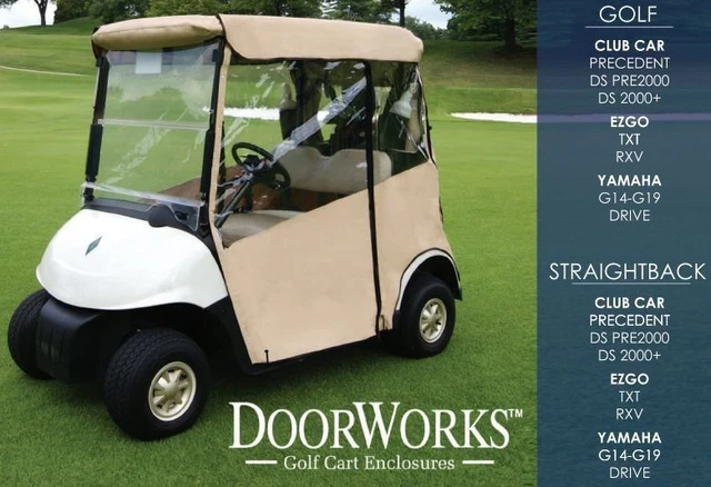 Doorworks Golf Buggy Carrello Custodia 3 Lati (TAN) Yamaha DRIVE