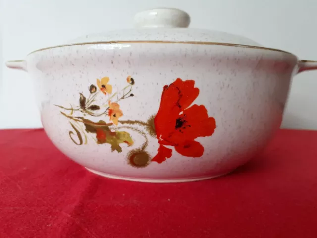 Kernewek Pottery (Poppy Design) Casserole / Vegetable Dish.