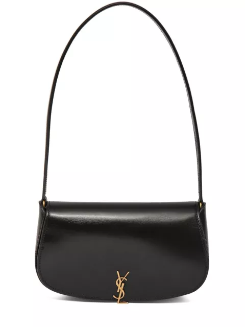 Saint Laurent Voltaire Mini Black And Gold Leather Shoulder Bag New SS24