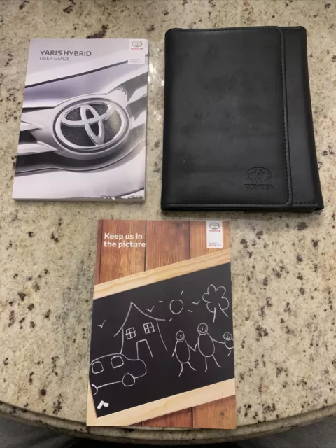 14-18 Toyota Yaris Hybrid Owners Manual Handbook & Wallet