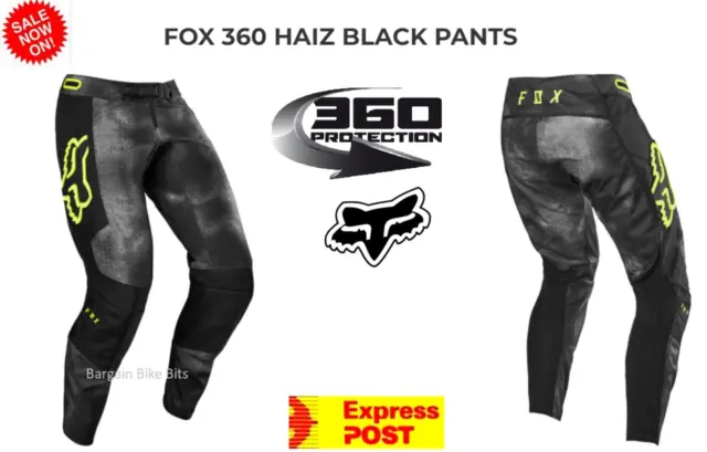 Fox 360 HAIZ Motocross Pants #34 NEW Dirt Bike Off Road MX Pants Black