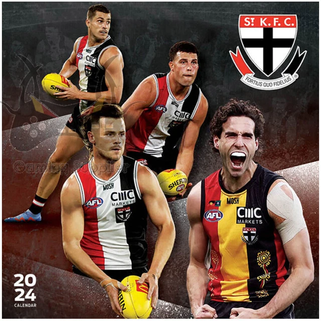 2024 AFL ST Kilda Saints Square Wall Calendar Planner 30 x 60cm By