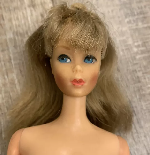 Vintage 1966 Twist N Turn Barbie Doll Blonde Japan Rooted Eyelashes