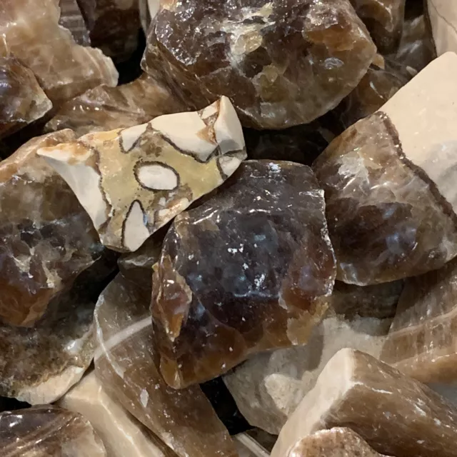 2000 Carat Lots of Unsearched Natural Rootbeer Calcite Rough +a FREE Faceted Gem