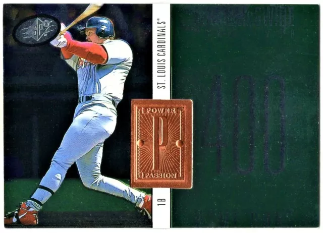 Mark Mcgwire Moneta - 1998 Upper Deck Spx Finite Potenza Passione