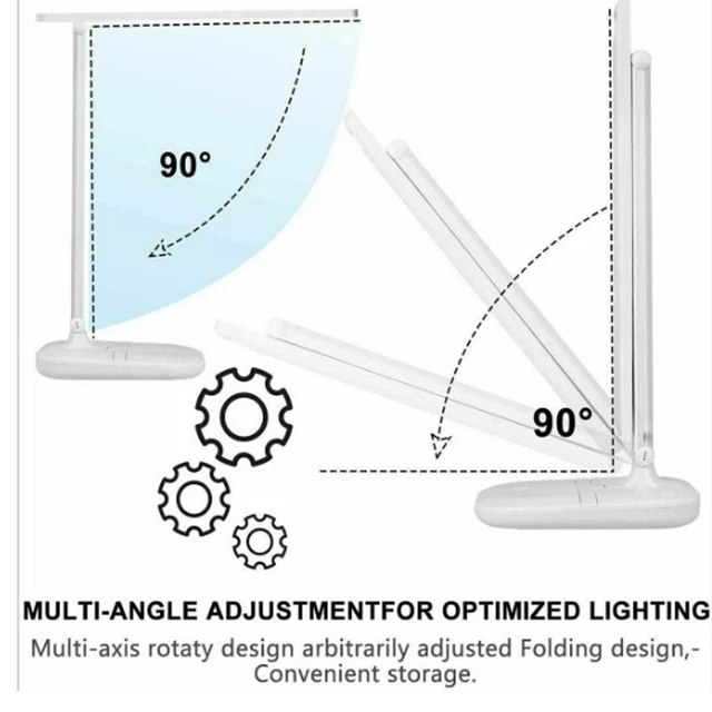 Lampada Touch Ricaricabile Pieghevole 180° Luce Led Scrivania E Tavolo Te-B0371 2