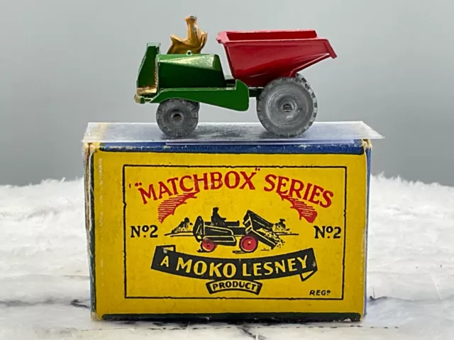 1950’s Moko Lesney Matchbox#2A Quarry Dumper N,Mint in B2 box all original.