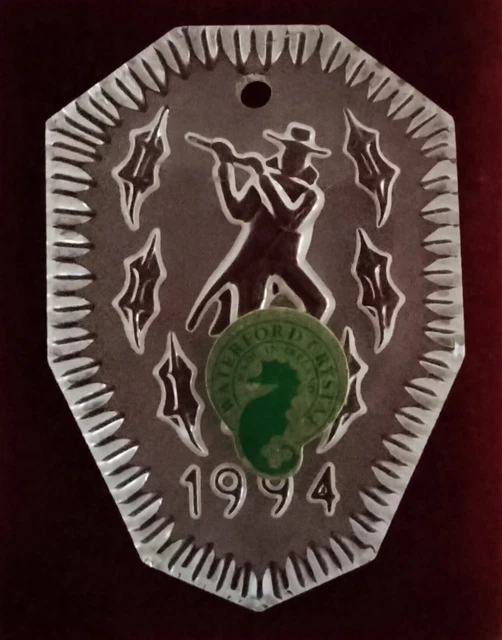 Waterford Crystal Christmas Ornament. The Riflemen 1994
