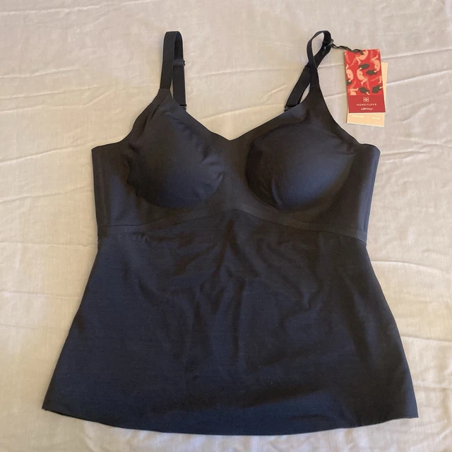 HONEYLOVE LIFTWEAR CAMI Black Adjustable Straps Wire Free Size XL NWT £