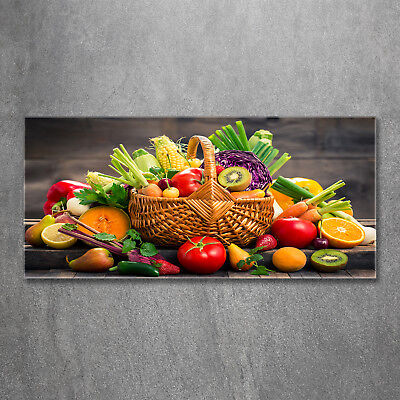 Glas-Bild Wandbilder Druck auf Glas 100x50 Deko Essen & Getränke Obst Gemüse 