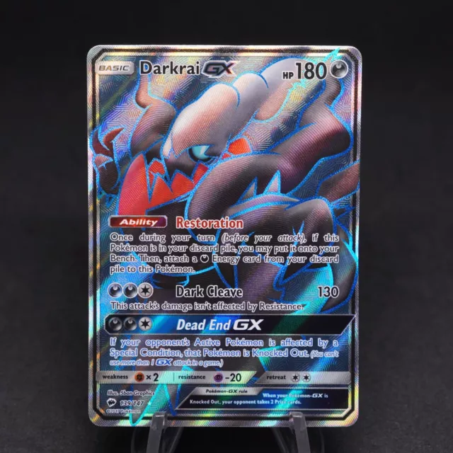 Darkrai GX 139/147 Burning Shadows (2017) Full Art Rare Holo - Pokemon TCG Card