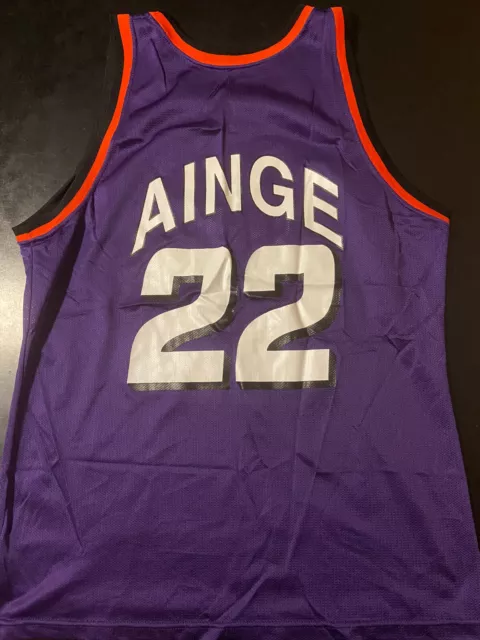 Vintage 90s Danny Ainge Phoenix Suns Champion Size 44 NBA Sunburst Jersey