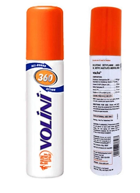 Volini Gel Spray Pain Relief for Lower Back Pain Joint Pain Neck Pains 60ML Pack
