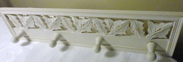 Decorative Wall Hanging Carved Wooden Kitchen Towel Hooks Hanger