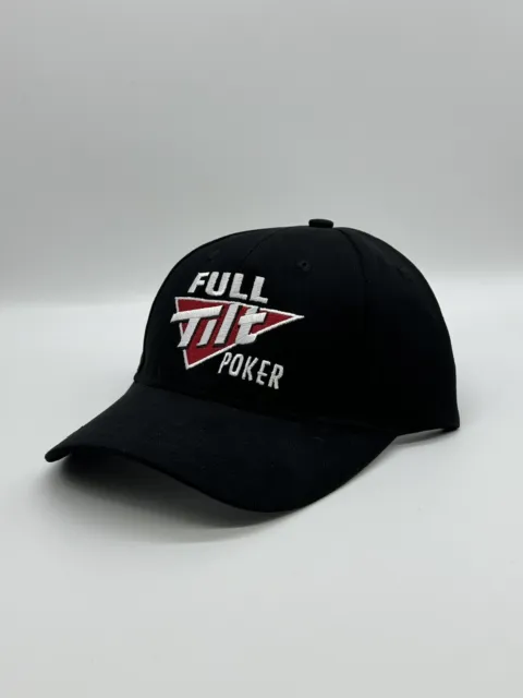 BRAND NEW Full Tilt Poker Black Adjustable Strap Hat Cap Collectible