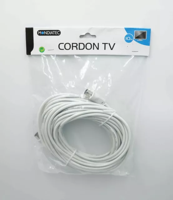 cordon TV 10m Câble d'antenne coaxial
