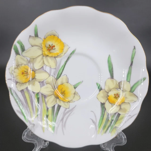 Vintage Royal Albert Flower of Month Daffodil Replacement Saucer Hand Painted #3