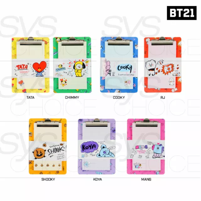 BTS BT21 Official Authentic Goods Clip Board Pad SET 155 x 250mm By Kumhong