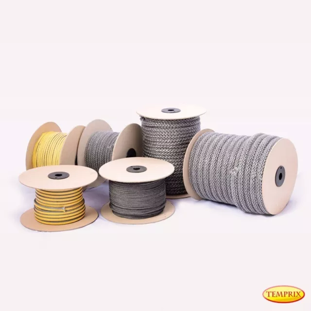 Temprix Cheminée & Four Joint Résistant au Feu Cordon D'Étanchéité 10x2mm - 50m