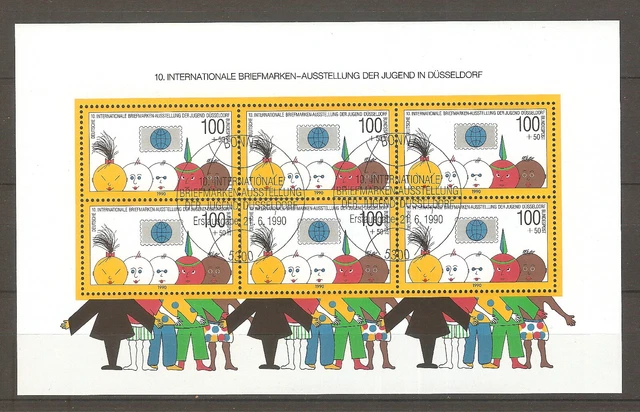 (17); BUND gestempelt; Jugendblock 1990; ESSt "BONN"!