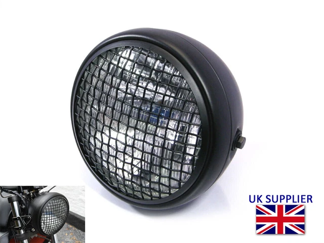JMTBNO Faro LED Moto Rotondo 5,75 Pollici 45W 6500K Faro Per Cafe Racer Impermeabile Omologato