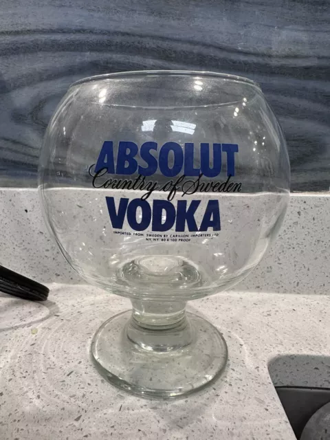 Vintage Absolut Vodka Glass pedestal drinking cup