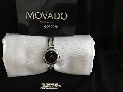 Movado stainless steel womens watch silver