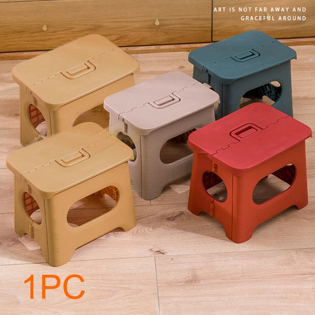 Taburete plegable paso multipropósito agarre antideslizante para el hogar fácil almacenamiento.