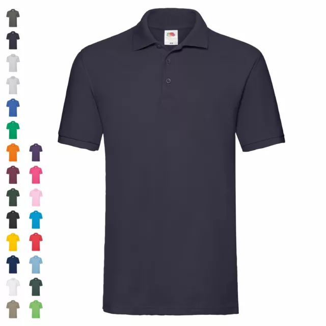 Fruit of the Loom Premium Polo Shirt 100% Baumwolle Poloshirt NEU