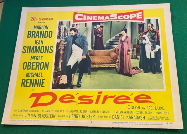"Desiree" - Marlon Brando-1954 ORIGINAL Lobby Cards, Set of 8 2