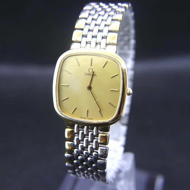 Montre Bracelet Homme Swiss Line Vintage – Mouvement Quartz, Cadran Argenté Lin, Bracelet Cuir Noir, Occasion Très Bon état