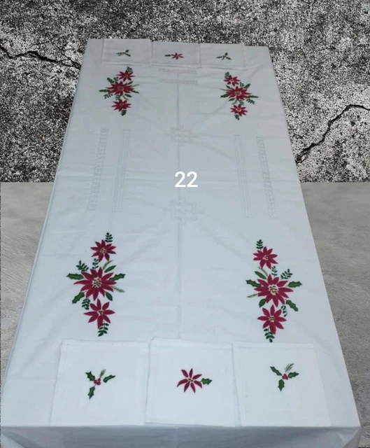SURNAPPE VOILE BRODERIE Cornely pour table ronde ou carrée 120/130