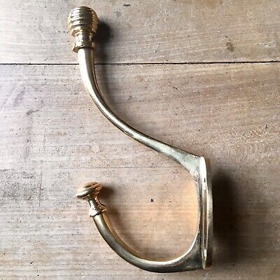 X1 EXTRA LARGE 8” Coat Hook Solid Brass QUALITY Heavy Reproduction Victorian 3