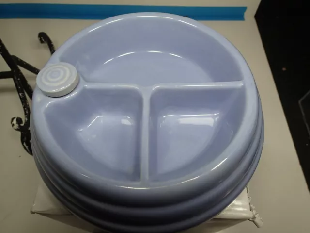 Vintage Blue Ceramic Baby Food Warmer with stopper VG condition and solid 3