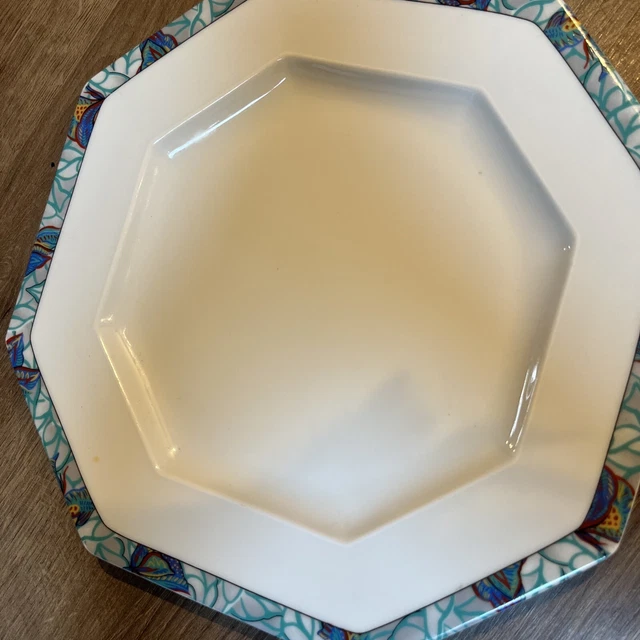 Assiette porcelaine de limoges Noblat Butterfly 1990￼