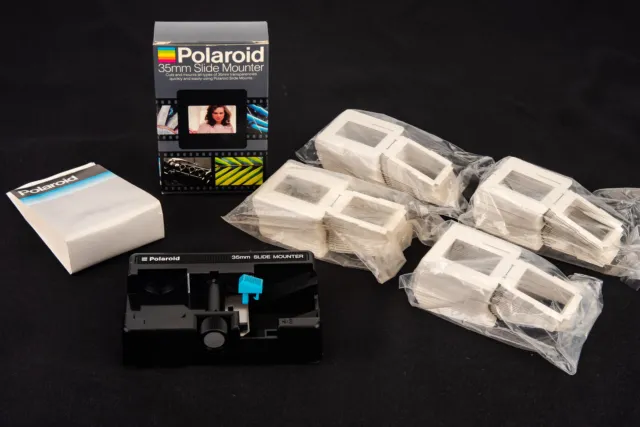 Polaroid 35mm Slide Mounter Transparency Film Cutter NEW in Box w 100 Mounts V29