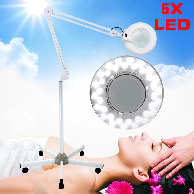 Lampada a lente di ingrandimento 24 W LED 5 diottrie luce da lavoro lampada a lente di ingrandimento cosmetici lente di ingrandimento