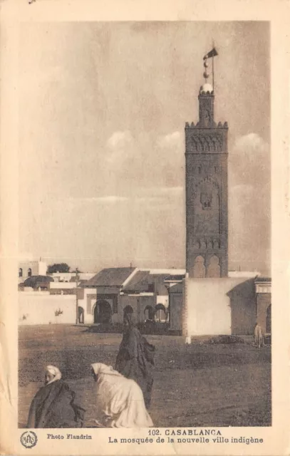 Cpa Maroc Casablanca La Mosquee De La Nouvelle Ville Indigene