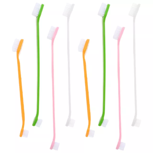 8 Pcs Tooth Brush for Double Head Dog Toothbrush Pet Toothpaste Supplies