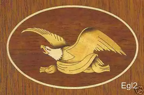 Eagle Marquetry #EG2 6"x3-3/4" o 4-1/2"x2-13/16"", CHAPA REQUERIDA CARPINTERÍA