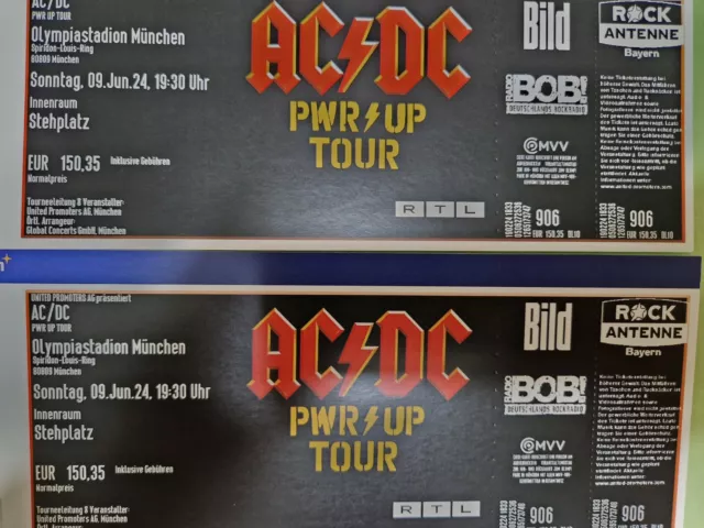 2 x AC/DC Ticket - München - 09.06.2024 - Stehplatz - AC DC