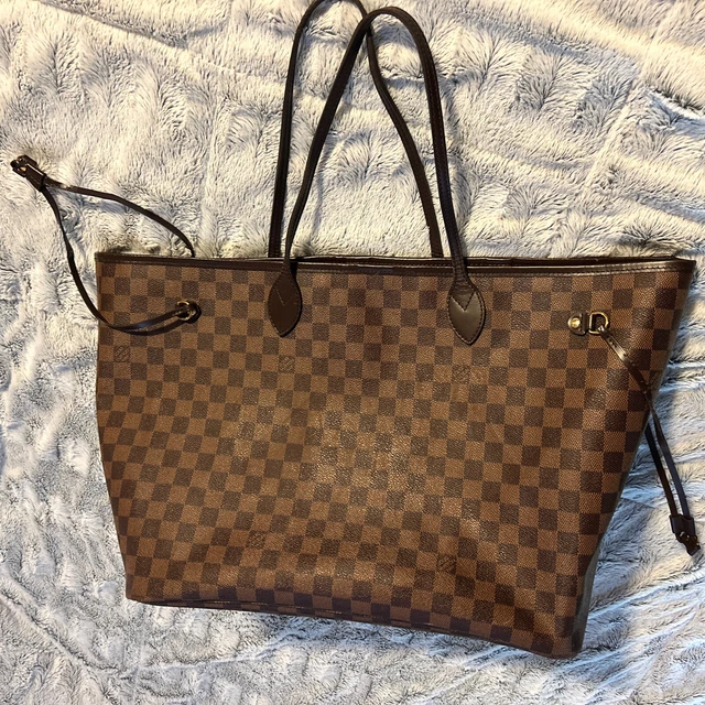 LOUIS VUITTON Neverfull GM Shoulder tote bag N51106 Damier Ebene Used women LV