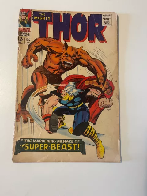 The Mighty Thor #135- 1966 - Origin Of High Evolutionary - Silver Age Comic