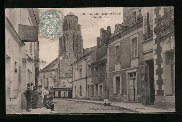 CPA Bourgueil, Grande Rue, vue de la rue