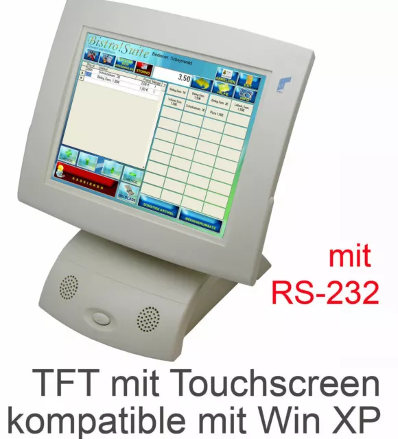 12" 30cm KASSENMONITOR  POS DISPLAY PREH TFT ELO TOUCHSCREEN FÜR DAUERBETRIEB