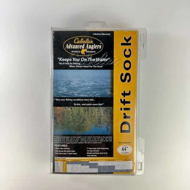 NEW Cabela's Advanced Anglers Pro Series Drift Sock XL 44” Boat Control
