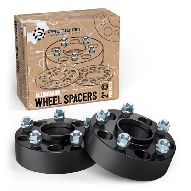 2pc 1.5" (38mm) Black HUBCENTRIC 5x120 Wheel Spacers 66.9mm bore | 14x1.5 Studs