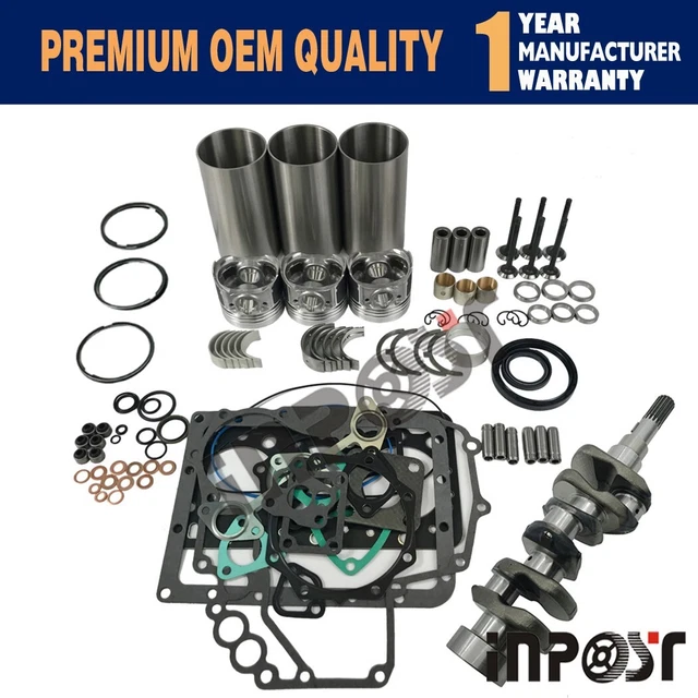 D722 ENGINE OVERHAUL Rebuild Kit Crankshaft For KUBOTA Tractor