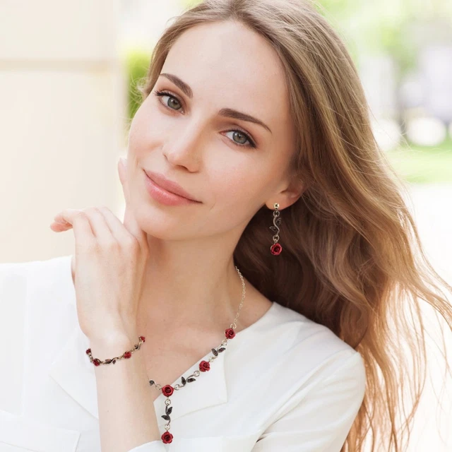 Ensemble De Bijoux Imprimé Léopard Et Tournesol - Bracelet Cuir, Collier, Boucles D'oreilles - Pour Femmes, Style Festif
